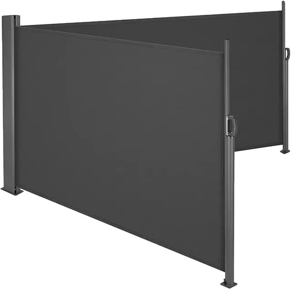 Udtrækkelig sideafdækning, 6M længde, aluminiumsmateriale, Størrelse 600 x 160 cm