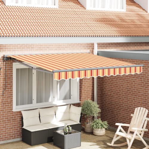 Automatisk Utdragbar Markis Gul och Orange 300x250 cm