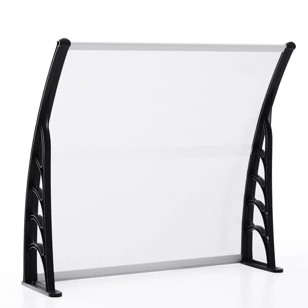 150 cm polycarbonat hoveddør regntæt dørvitrage, PP-materiale beslag, højkvalitets polymermaterialer, nem montering,Klar