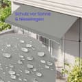 Miniatyrbild 5 av 6: Rootz Clamp Awisning - Balkony Awisning - Höjd justerbar - Solskydd - 350 cm x 120 cm x 220-300 cm