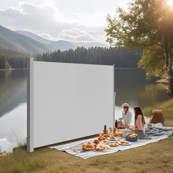 Rootz Side Awner - Udvidelig skygge - Sunshade - Rust Resistent - Pulverlakeret stål - 160 cm x 350 cm