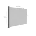 Miniatyrbillede 1 af 5: Rootz Side Awner - Udvidelig skygge - Sunshade - Rust Resistent - Pulverlakeret stål - 160 cm x 350 cm