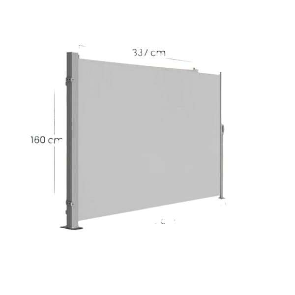 Rootz Side Awner - Udvidelig skygge - Sunshade - Rust Resistent - Pulverlakeret stål - 160 cm x 350 cm