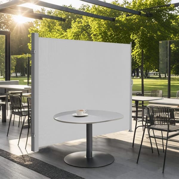 Rootz Side Awisning - Utdragbar uteplatsskugga - Rustbeständig solsköld - Pulverbelagd stål - 200 cm x 350 cm