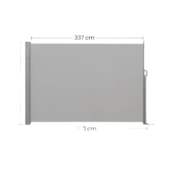 Rootz Side Awisning - Utdragbar uteplatsskugga - Rustbeständig solsköld - Pulverbelagd stål - 200 cm x 350 cm