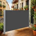 Miniatyrbillede 2 af 5: Rootz Side Awnle - Udtrækkelig Sun Shade - Privatlivsskærm - Rust Resistant - 200 cm x 300 cm - Ideel til udendørs & poolside