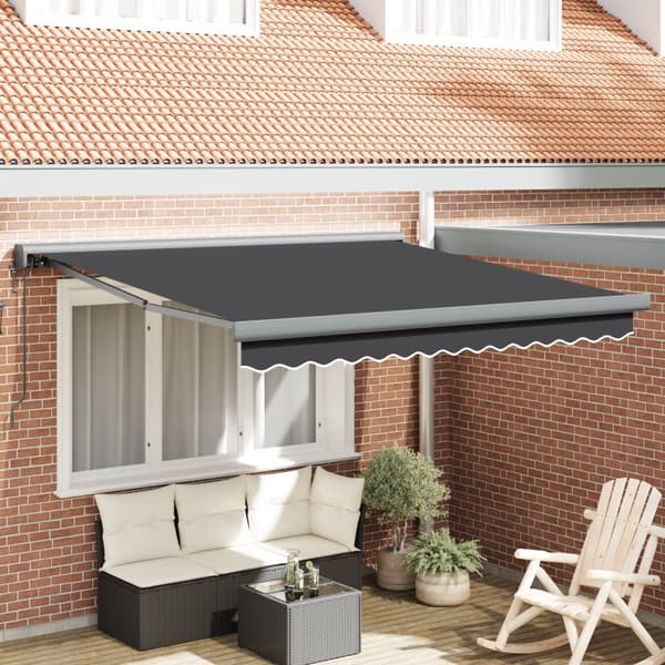 Automatisk Fällbar Markis i Antracit 300x250 cm