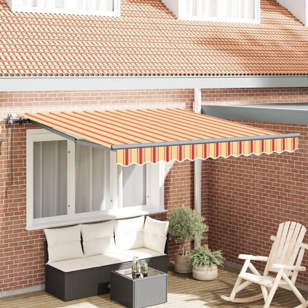 Automatisk Utdragbar Markis Gul och Orange 300x250 cm
