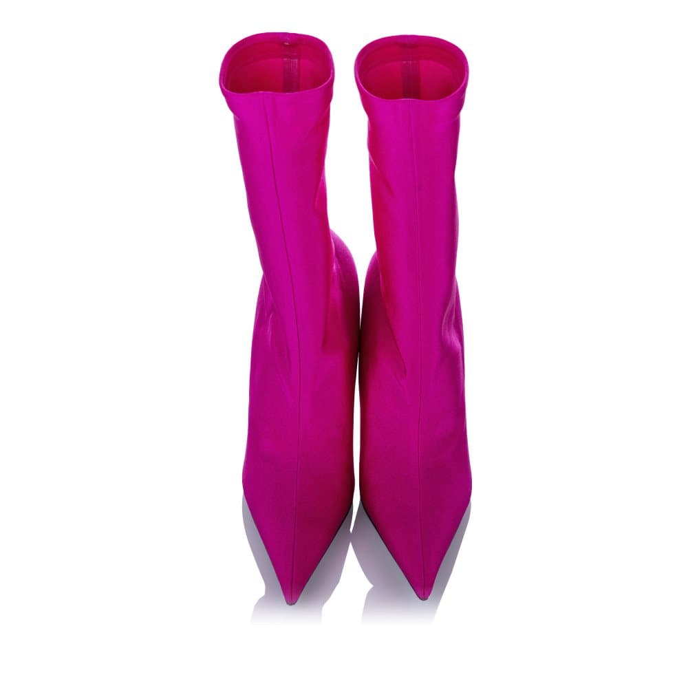 Balenciaga Knife Jersey Crepe Boots Pink