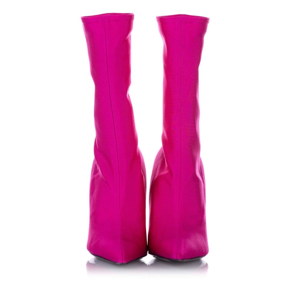 Balenciaga Knife Bootie Jersey Crepe Boots Black