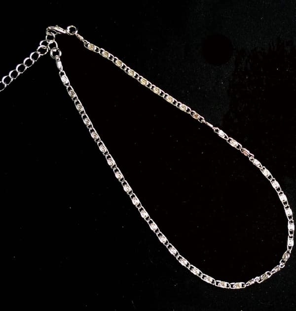 Ankellänk 25cm+5cm Förlängning Silverpläterad