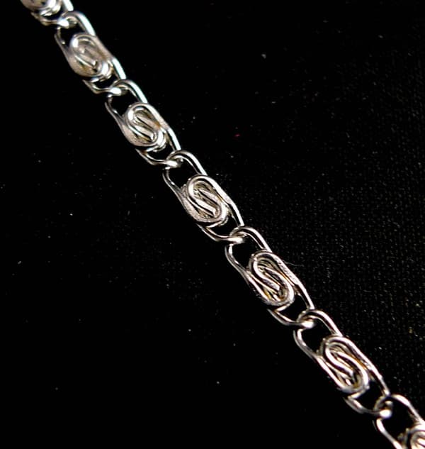 Ankellänk 25cm+5cm Förlängning Silverpläterad