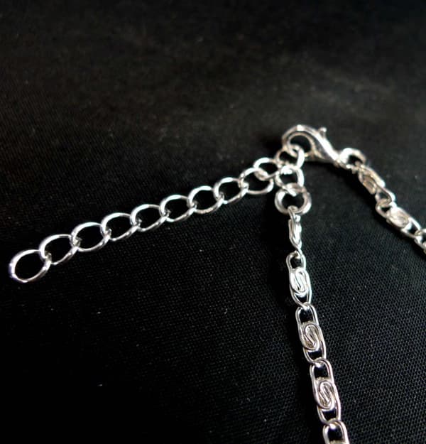 Ankellänk 25cm+5cm Förlängning Silverpläterad
