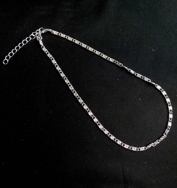 Ankellänk 25cm+5cm Förlängning Silverpläterad