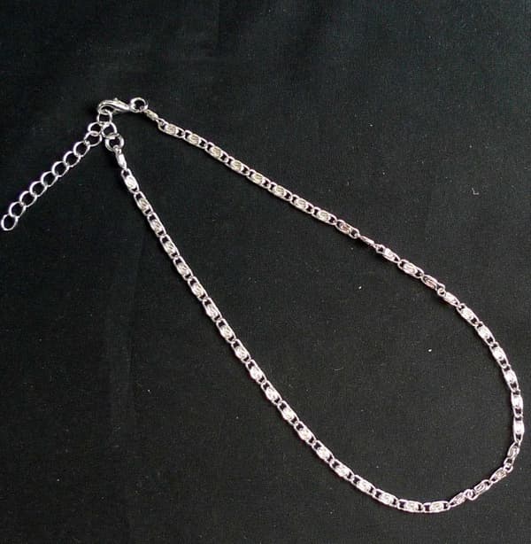 Ankellänk 25cm+5cm Förlängning Silverpläterad