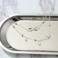 Miniatyrbild 3 av 3: Ankelarmband - Dam - Silver - Legering - Justerbar - Pärlor