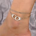 Miniatyrbild 4 av 4: Boho Handfängsel Ankles Silver Layer Anklet Summer Anklet Armband Set Beach Foot Chain Smycken 24