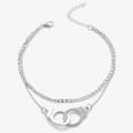 Miniatyrbild 1 av 4: Boho Handfängsel Ankles Silver Layer Anklet Summer Anklet Armband Set Beach Foot Chain Smycken 24