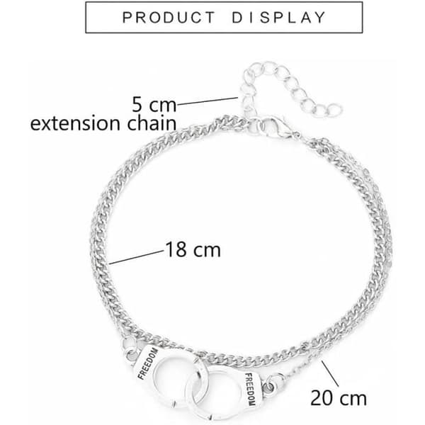 Ankelarmband - Boho - Silver - Double Ankel - Beach Fashion - För tjejer