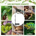 Miniatyrbillede 4 af 9: Reptil Lampe Stand, 40x15x95 cm, Sort