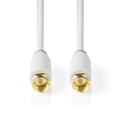 Miniatyrbild 3 av 5: Nedis Satellite & Antenn kabel | F Hane | F Hane | Guldplaterad | 75 Ohm | Enskaligt skydd | 2.00 m | Rund | PVC | Vit | Låda