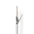Miniatyrbillede 2 af 5: Nedis Coax Kabel På Rulle | RG6T | 75 Ohm | Dobbelt afskærmet | ECA | 100.0 m | Coax | PVC | Hvid | Rulle