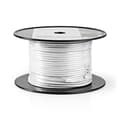 Miniatyrbilde 6 av 6: Nedis Tale Kabel på Snelle | RG58C/U | 50 Ohm | Dobbelt skjermet | ECA | 100.0 m | Koax | PVC | Hvit | Rull
