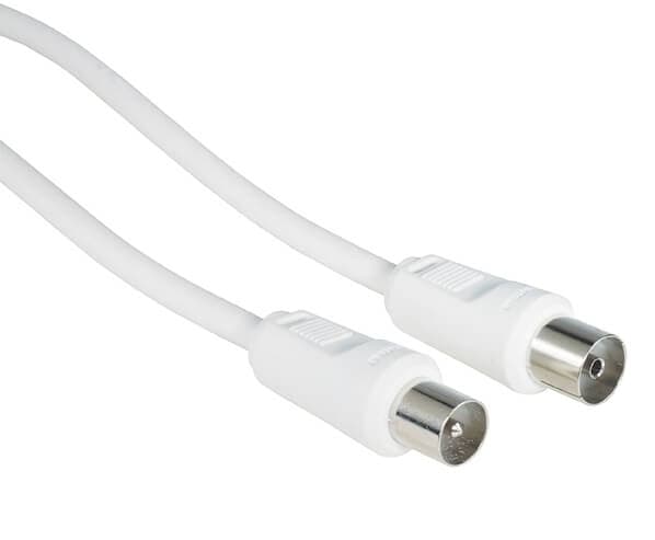Hama Kabel Antenn 75dB Vit 1m