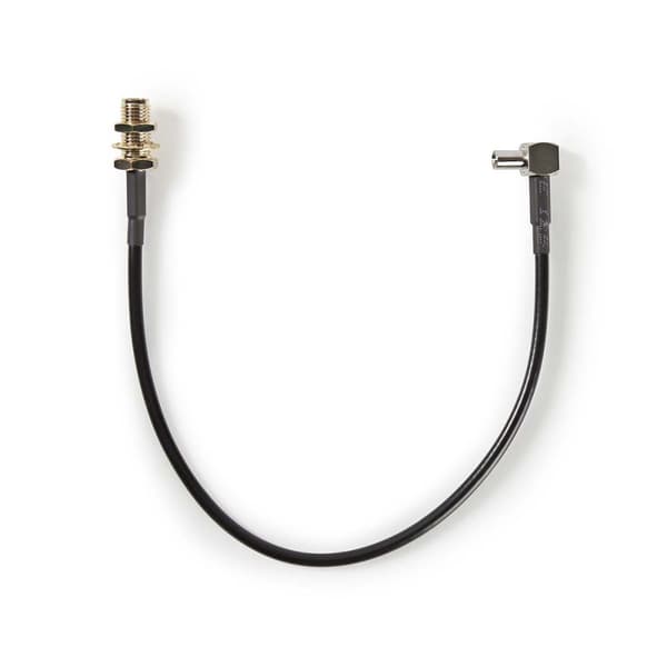 Nedis Antennekabel | SMA Hun | TS9 | Guldplateret | 50 Ohm | Enkelt afskærmet | 0.20 m | Runde | PVC | Sort | Box