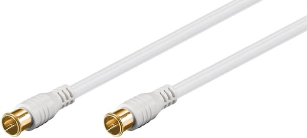 Goobay F-Quick SAT-antennekabel (80 dB), dobbelt afskærmet guldbelagt, F-stik (quick) > F-stik (quick) (fuldt afskærmet), 1.5 m