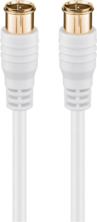 Goobay F-Quick SAT-antennekabel (80 dB), dobbelt afskærmet guldbelagt, F-stik (quick) > F-stik (quick) (fuldt afskærmet), 1.5 m