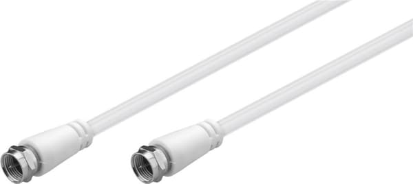 Goobay SAT-antennekabel (klasse A, &gt;85 dB), dobbeltskjermet F-kontakt hann &gt; F-kontakt hann (helskjermet), 5 m