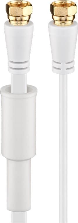 Goobay Fladt SAT-antennekabel (80 dB), dobbelt afskærmet, vejrbeskyttet guldbelagt, F-stik > F-stik (fuldt afskærmet), 7.5 m