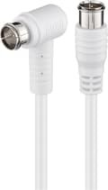 Pikkukuva 1 / 8: Goobay Vinklad SAT-antennkabel (80 dB), dubbelskärmad F-plugg (quick) > F-plugg (quick) 90° (helt avskärmad)