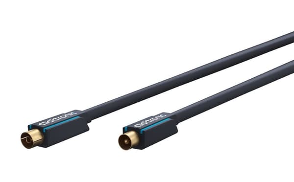 ClickTronic Koaxialkabel Premiumkabel | Koaxialkontakt  Koaxialkoppling | 5,0 m | > 95 dB