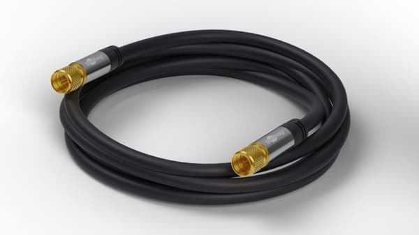 Goobay SAT-antennekabel (135 dB), 4x afskærmet guldbelagt, F-stik > F-stik, 3 m