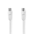 Pikkukuva 2 / 4: Nedis Koaksiaalikaapeli | IEC (Coax) Uros | IEC (Coax) Naaras | Niklattu | 90 dB | 75 Ohm | Tuplasuojattu | 3.00 m | Pyöreä | PVC | Valkoinen | Label