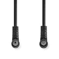 Pikkukuva 3 / 4: Nedis Koaksiaalikaapeli | IEC (Coax) Uros | IEC (Coax) Naaras | Niklattu | 120 dB | 75 Ohm | Nelinkertainen suojaus | 1.50 m | Pyöreä | PVC | Musta |