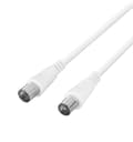 Miniatyrbild 1 av 2: DELTACO Antenna cable, 75 Ohm nickel-plated connectors, 2m, white
