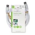 Miniatyrbillede 4 af 4: Nedis Satellit & Antennekabel | F Han Quick | F Han Quick | Nikkelplateret | 75 Ohm | Dobbelt afskærmet | 1.00 m | Runde | PVC | Hvid | Label