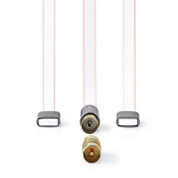Nedis Coax Cable | IEC (Coax) Han | IEC (Coax) Han | Guldplateret | 50 Ohm | Uskærmet | 2.00 m | Fladt | PVC | Antracit | Box