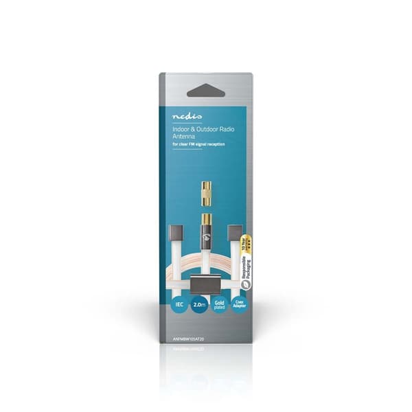 Nedis Coax Cable | IEC (Coax) Han | IEC (Coax) Han | Guldplateret | 50 Ohm | Uskærmet | 2.00 m | Fladt | PVC | Antracit | Box