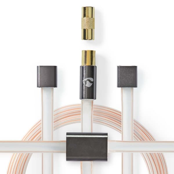 Nedis Coax Cable | IEC (Coax) Han | IEC (Coax) Han | Guldplateret | 50 Ohm | Uskærmet | 2.00 m | Fladt | PVC | Antracit | Box