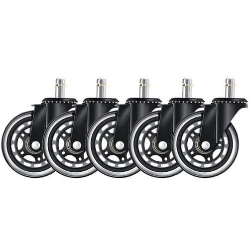 5-pack Kontorsstol Hjul Gummi Universal