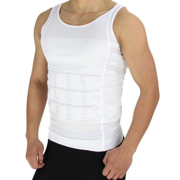 Linne Slim Body Shaper för män-VIT Storlek: XL