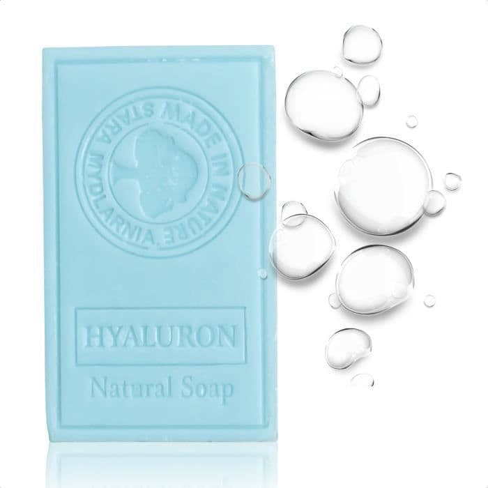 Fast tvål med ren hyaluronsyra - anti-aging ansikts- och kroppsvård med eterisk kokosolja och olivolja