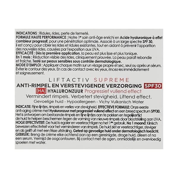 Anti-aldringskrem for Dagtid Vichy LiftActiv Suprème SPF 30 (50 ml)
