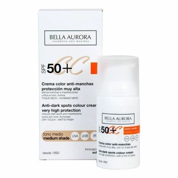 Korrigerende anti-pletter behandling CC Cream Bella Aurora Halvtone Spf 50 (30 ml)