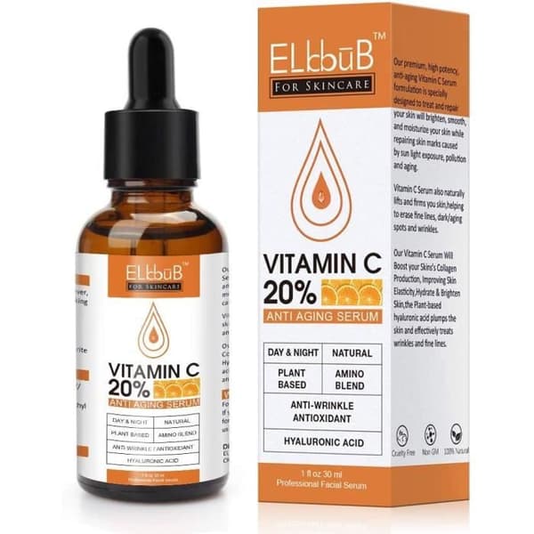 ELBBUB Vitamin C Serum 20% - En kraftfull och avancerad formula 30 ml anti-aging hyaluronsyra