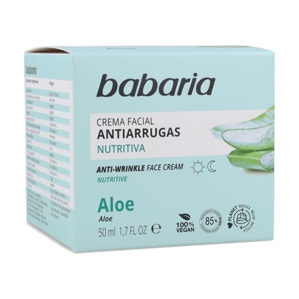 Babaria - Anti-rynk ansiktskräm med solskydd med Aloe Vera - 50ml